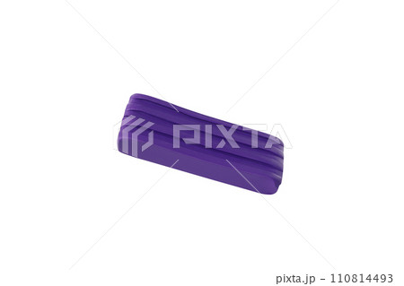 PNG, a layer of purple plasticine, isolated on a white background. 110814493