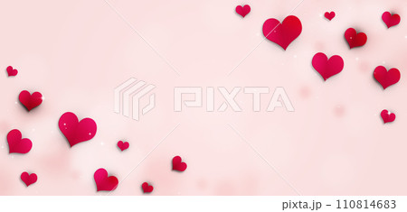 valentine daylovely red hearts banner 110814683