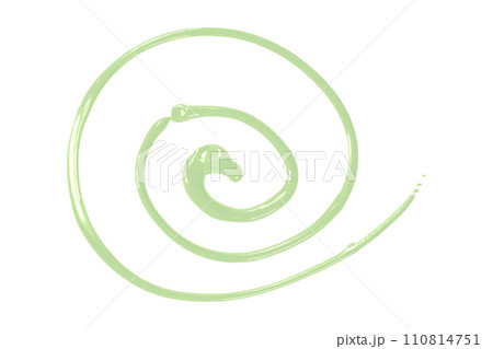 green watercolor painted zigzag lines isolated on white background. green watercolor painted zigzag lines isolated on white background. 110814751