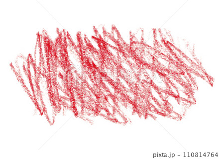 Red pencil strokes isolated on white background. 110814764