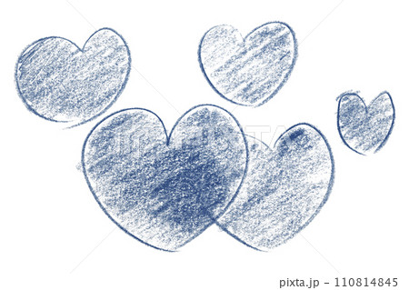 Blue heart with lines isolated on white background. 110814845