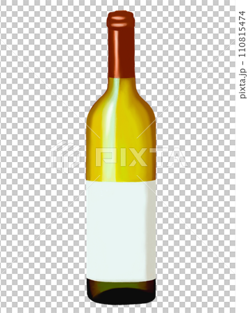 White wine (bottle) label blank paper) White wine (bottle) label blank paper) 110815474