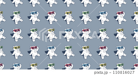 bear polar seamless pattern sitting sunglasses heart valentine vector pet cartoon doodle tile background gift wrapping paper repeat wallpaper illustration scarf isolated design bear polar seamless pattern sitting sunglasses heart valentine vector pet cartoon doodle tile background gift wrapping paper repeat wallpaper illustration scarf isolated design 110816027