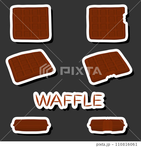 Illustration on theme big kit different types biscuit waffle with cell, dessert cookie Illustration on theme big kit different types biscuit waffle with cell, dessert cookie 110816061
