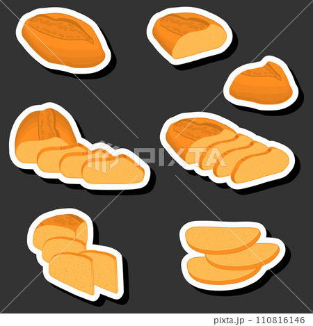 beautiful tasty edible homemade set baked bread consisting of various ingredients 110816146