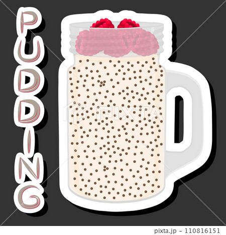 Illustration on theme fresh sweet tasty pudding of consisting various ingredients 110816151