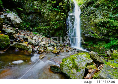 ペテガリ岳登山道の滝 110816306