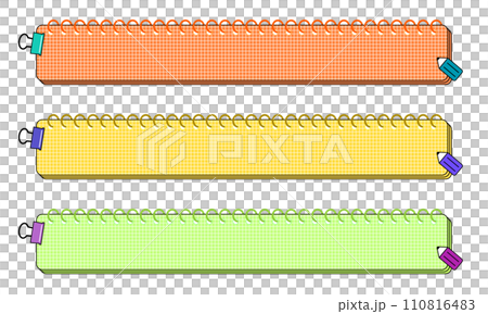 Horizontal ring note caption base frame vector illustration Horizontal ring note caption base frame vector illustration 110816483