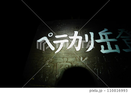 ペテガリ岳山荘前のぺテカリ岳の標識 110816993