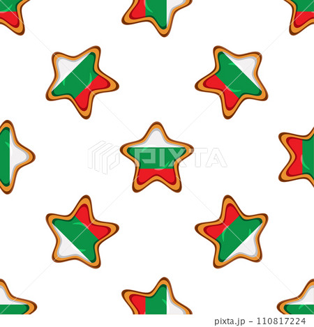 Pattern cookie with flag country Bulgaria in tasty biscuit 110817224