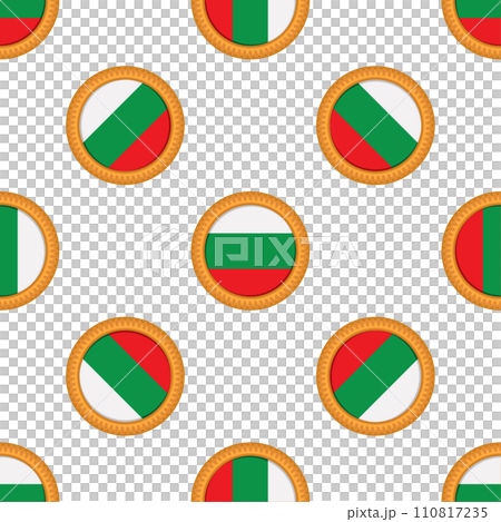 Pattern cookie with flag country Bulgaria in tasty biscuit 110817235
