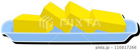Illustration on theme big colored set different types creamy butter Illustration on theme big colored set different types creamy butter 110817266