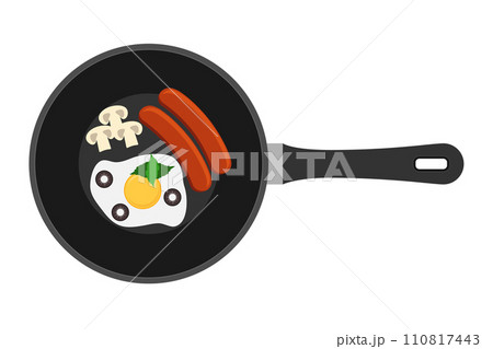 fried roast egg stock vector illustration 110817443
