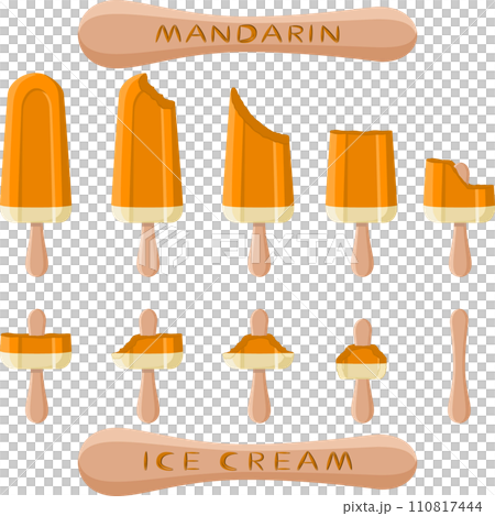Big set various sweet tasty natural ice cream 110817444