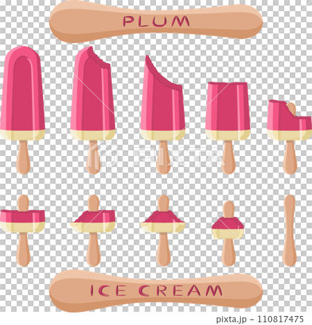 Big set various sweet tasty natural ice cream 110817475