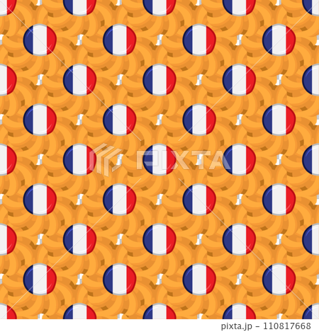 Pattern cookie with flag country France in tasty biscuit 110817668
