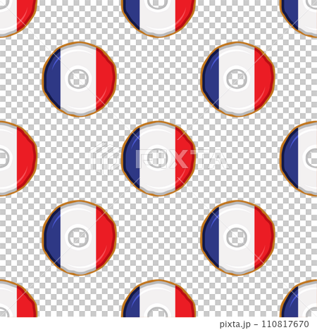 Pattern cookie with flag country France in tasty biscuit 110817670