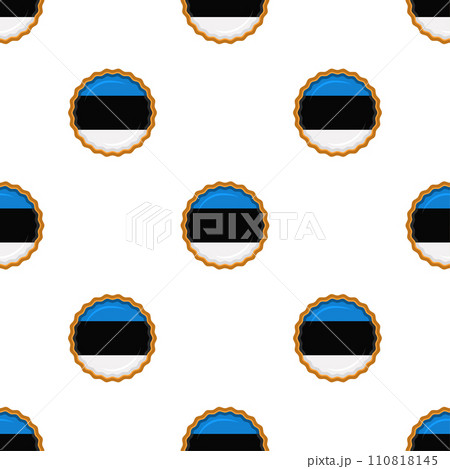 Pattern cookie with flag country Estonia in tasty biscuit Pattern cookie with flag country Estonia in tasty biscuit 110818145