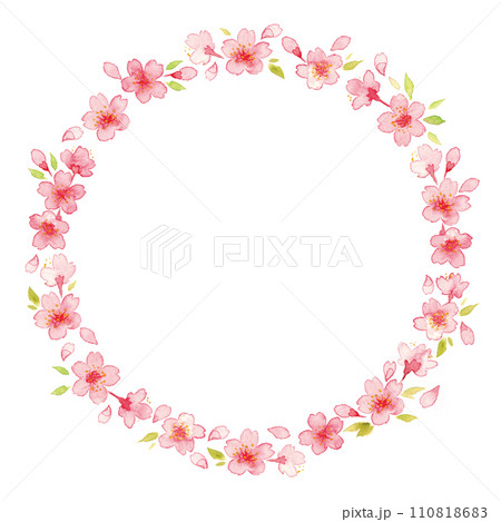 桜の花の水彩イラスト05 桜の花の水彩イラスト05 110818683