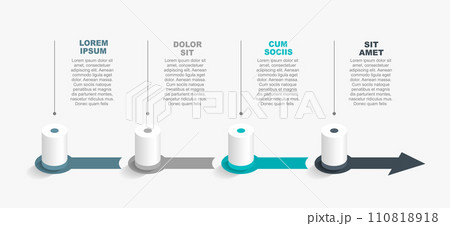 Infographic design template with place for your data. Vector illustration. Infographic design template with place for your data. Vector illustration. 110818918