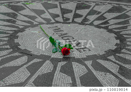 ニューヨークのセントラルパークにあるストロベリーフィールズ 110819014