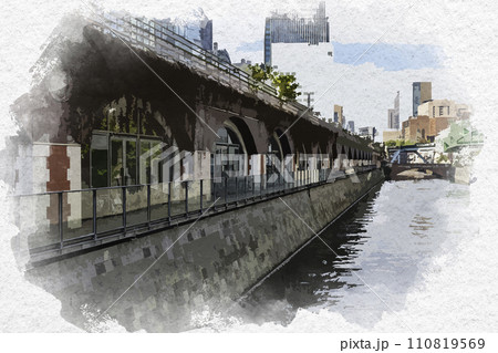 水彩画風 秋葉原 マーチエキュート神田万世橋 東京都千代田区 水彩画風 秋葉原 マーチエキュート神田万世橋 東京都千代田区 110819569