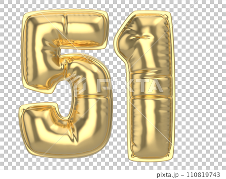 Number percent 3d rendering Gold metal discount 110819743
