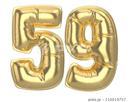 Number percent 3d rendering Gold metal discount Number percent 3d rendering Gold metal discount 110819757