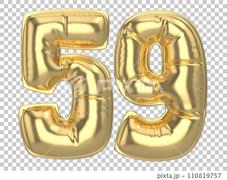 Number percent 3d rendering Gold metal discount Number percent 3d rendering Gold metal discount 110819757