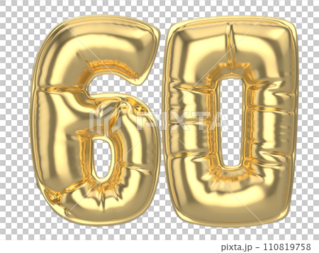 Number percent 3d rendering Gold metal discount Number percent 3d rendering Gold metal discount 110819758