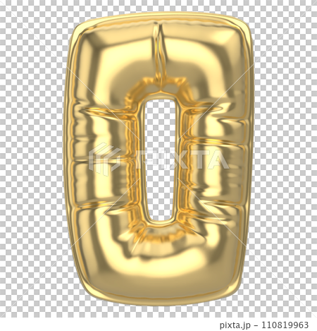 Number Percent 3D Rendering Gold Metal Discount 110819963