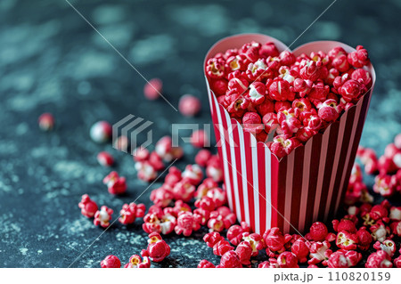 pink sweet popcorn in box 110820159