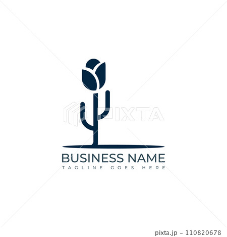 Simple abstract cactus logo design Simple abstract cactus logo design 110820678