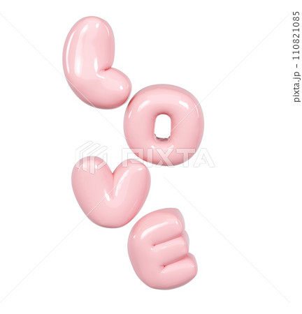 Love 3d realistic pink text balloon on white background for happy valentines day, women day holiday, dating invitation, wedding or marriage greeting card design romantic flying Love 3d realistic pink text balloon on white background for happy valentines day, women day holiday, dating invitation, wedding or marriage greeting card design romantic flying 110821085