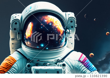 宇宙服を着た宇宙飛行士 110821390