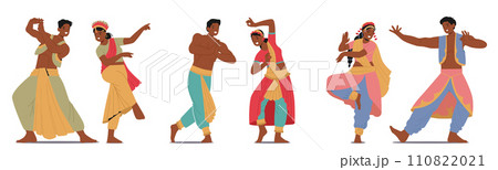 Indian Male Dancers Exhibit Powerful Movements With Intricate Footwork, While Female Dancers Showcase Grace Indian Male Dancers Exhibit Powerful Movements With Intricate Footwork, While Female Dancers Showcase Grace 110822021