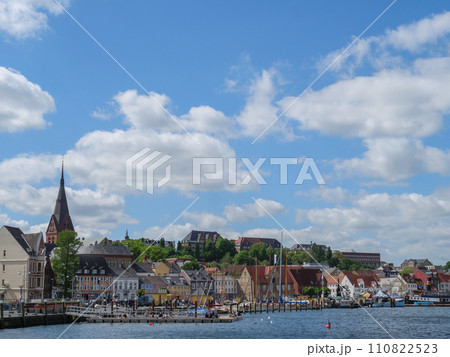 the city of Flensburg at the baltic sea 110822523