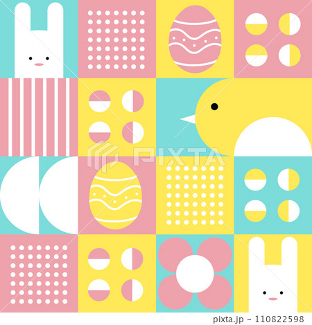 Happy Easter geometric pattern_07 Happy Easter geometric pattern_07 110822598