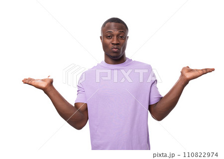 young 30 year old american man dressed in cotton t-shirt with textile print mockup young 30 year old american man dressed in cotton t-shirt with textile print mockup 110822974