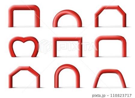 Rubber inflatable arch mockup design template vector illustration Rubber inflatable arch mockup design template vector illustration 110823717