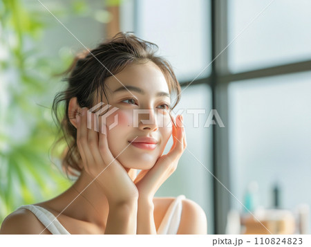 若い女性のビューティーイメージ 110824823