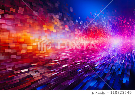 AI-generated content. a brightly colored pixelated abstract background 110825549