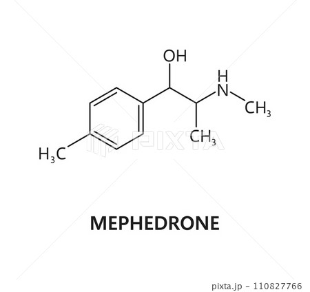 Mephedrone drug molecule formula and chemical...のイラスト素材 [110827766] - PIXTA