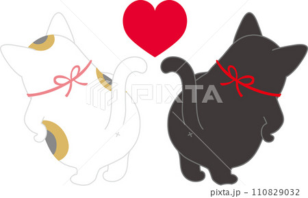 招き猫_ダンシング招き猫_めでたくお知り合い招き猫二匹 110829032