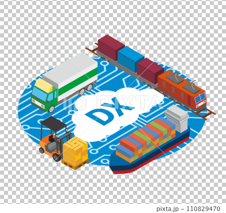 Image illustration of logistics DX Image illustration of logistics DX 110829470