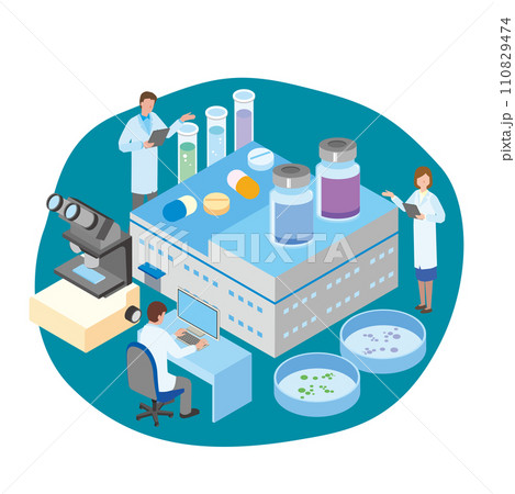 製薬会社のイメージイラスト 110829474