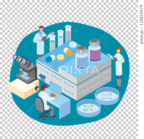 Pharmaceutical company image illustration 110829474