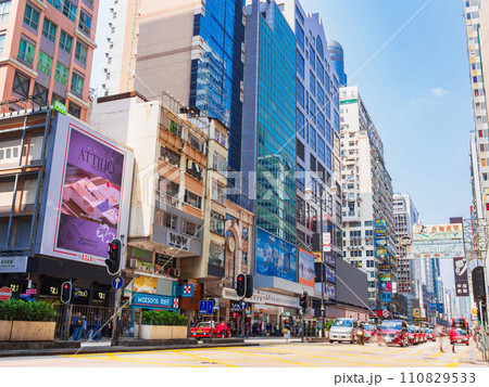 香港　ネイザンロード　※一部ソフトフォーカス 110829533