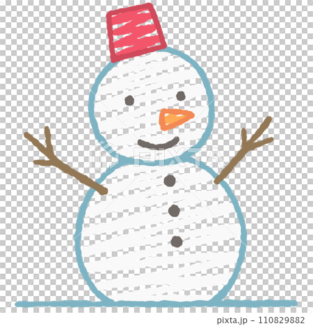 simple snowman illustration 110829882