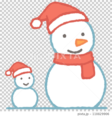 簡單的雪人插畫 110829906